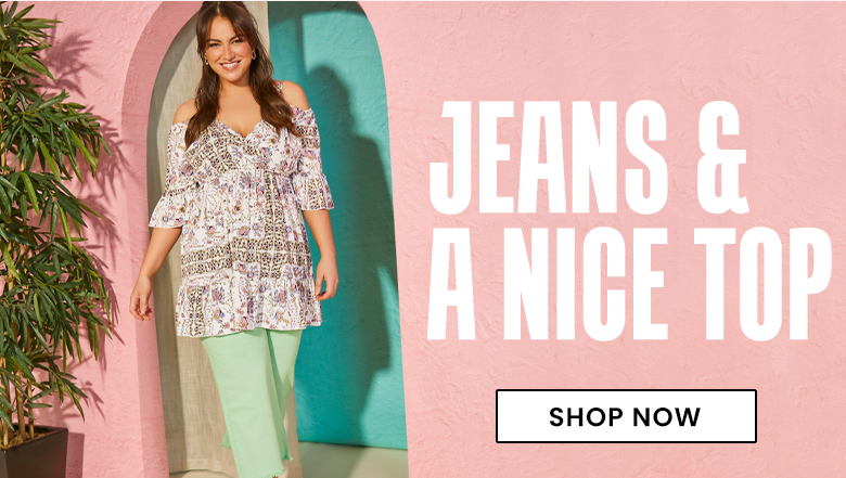 Plus Size Jeans and a Nice Top